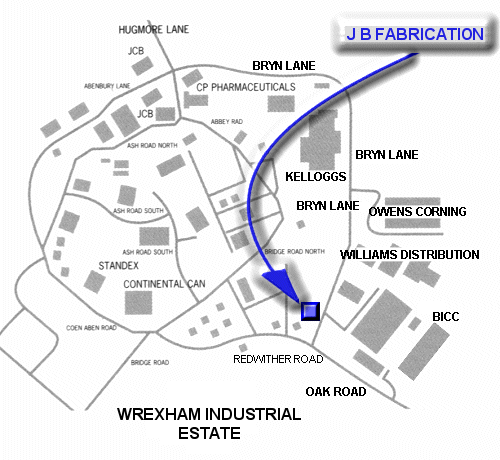 Map of the Wrexham Industrial Estate